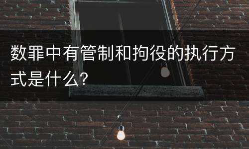 数罪中有管制和拘役的执行方式是什么？