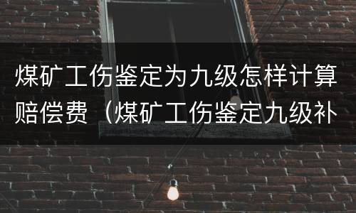 煤矿工伤鉴定为九级怎样计算赔偿费（煤矿工伤鉴定九级补偿标准）