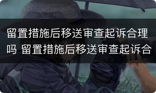 留置措施后移送审查起诉合理吗 留置措施后移送审查起诉合理吗知乎