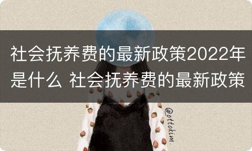 社会抚养费的最新政策2022年是什么 社会抚养费的最新政策2022年是什么时候