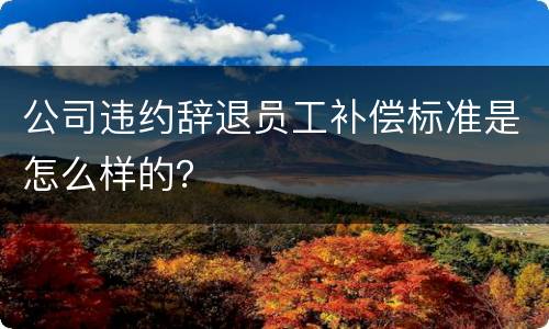 公司违约辞退员工补偿标准是怎么样的？