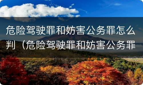 危险驾驶罪和妨害公务罪怎么判（危险驾驶罪和妨害公务罪怎么判刑）