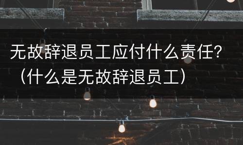 无故辞退员工应付什么责任？（什么是无故辞退员工）