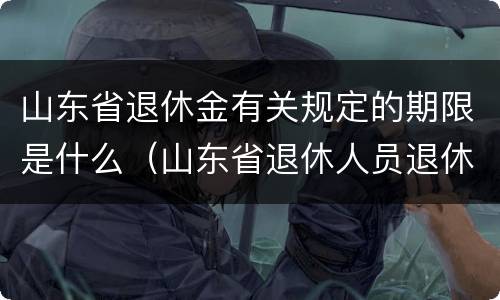 山东省退休金有关规定的期限是什么（山东省退休人员退休金是多少）