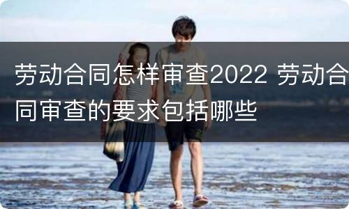 劳动合同怎样审查2022 劳动合同审查的要求包括哪些