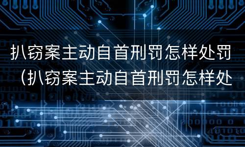 扒窃案主动自首刑罚怎样处罚（扒窃案主动自首刑罚怎样处罚的）