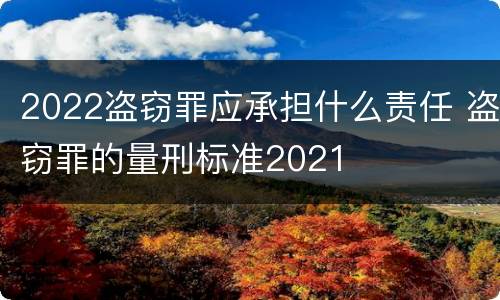 2022盗窃罪应承担什么责任 盗窃罪的量刑标准2021