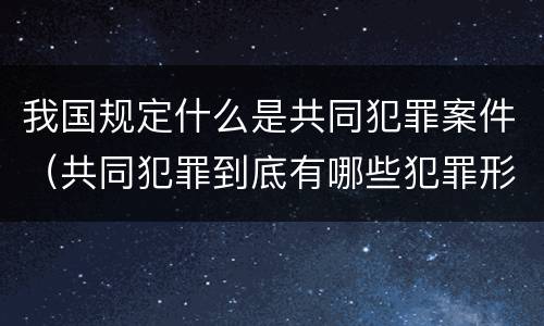 我国规定什么是共同犯罪案件（共同犯罪到底有哪些犯罪形态）