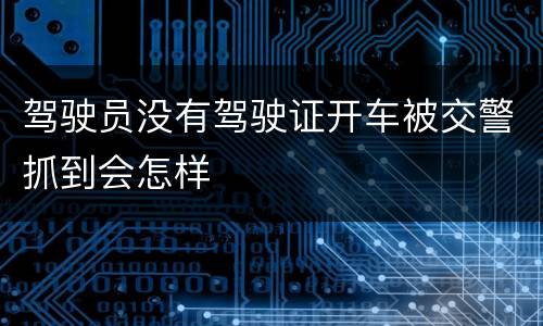 驾驶员没有驾驶证开车被交警抓到会怎样