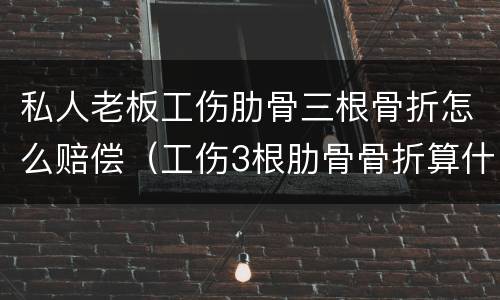 私人老板工伤肋骨三根骨折怎么赔偿（工伤3根肋骨骨折算什么伤）