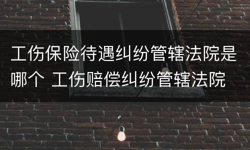 工伤保险待遇纠纷管辖法院是哪个 工伤赔偿纠纷管辖法院