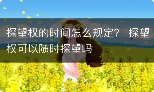 探望权的时间怎么规定？ 探望权可以随时探望吗