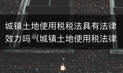 城镇土地使用税税法具有法律效力吗（城镇土地使用税法律依据）