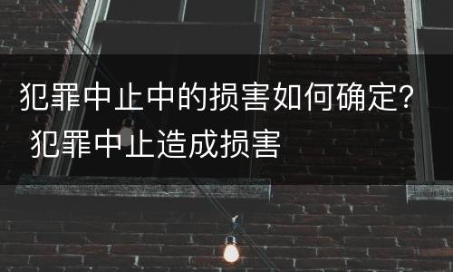 犯罪中止中的损害如何确定？ 犯罪中止造成损害