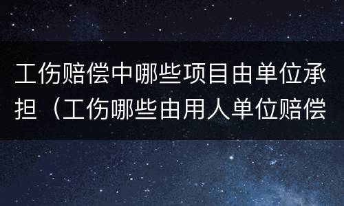 工伤赔偿中哪些项目由单位承担（工伤哪些由用人单位赔偿）