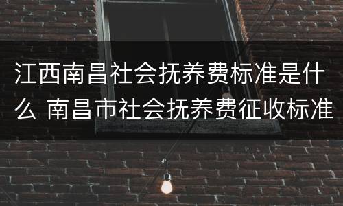 江西南昌社会抚养费标准是什么 南昌市社会抚养费征收标准