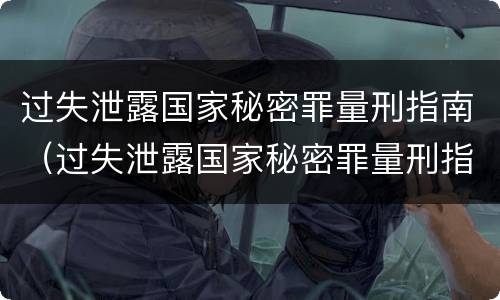 过失泄露国家秘密罪量刑指南（过失泄露国家秘密罪量刑指南最新）