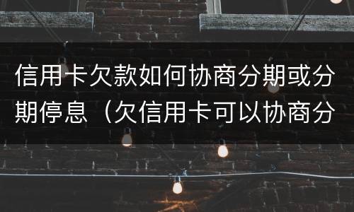 信用卡欠款如何协商分期或分期停息（欠信用卡可以协商分期还款吗）