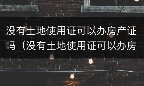 没有土地使用证可以办房产证吗（没有土地使用证可以办房产证吗怎么办）