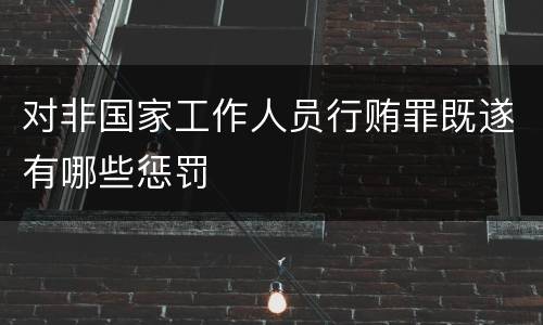 对非国家工作人员行贿罪既遂有哪些惩罚