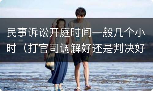 民事诉讼开庭时间一般几个小时（打官司调解好还是判决好）