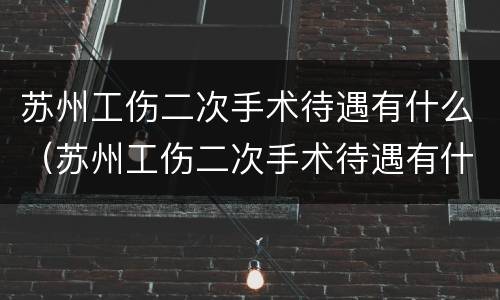 苏州工伤二次手术待遇有什么（苏州工伤二次手术待遇有什么规定）