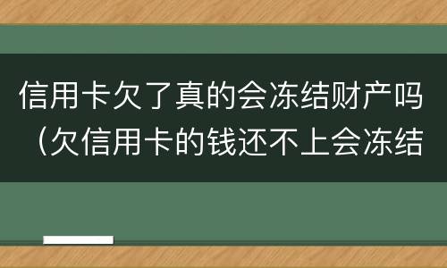 信用卡欠了真的会冻结财产吗（欠信用卡的钱还不上会冻结房产吗）