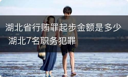 湖北省行贿罪起步金额是多少 湖北7名职务犯罪