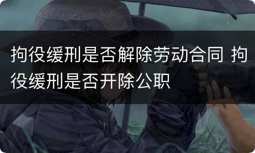 拘役缓刑是否解除劳动合同 拘役缓刑是否开除公职