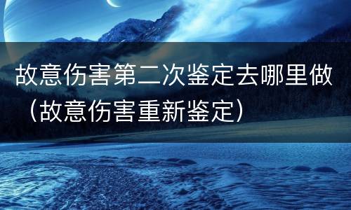 故意伤害第二次鉴定去哪里做（故意伤害重新鉴定）