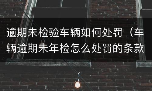 逾期未检验车辆如何处罚（车辆逾期未年检怎么处罚的条款）