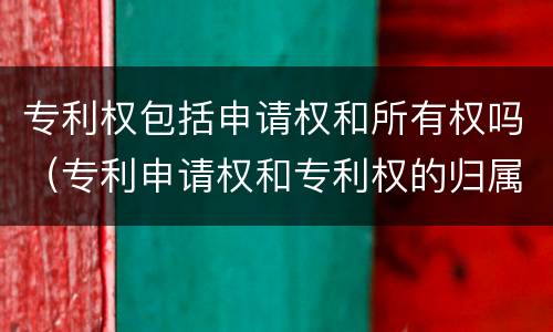 专利权包括申请权和所有权吗（专利申请权和专利权的归属有哪些规定?）