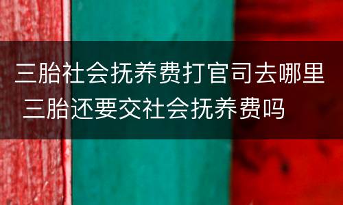 三胎社会抚养费打官司去哪里 三胎还要交社会抚养费吗